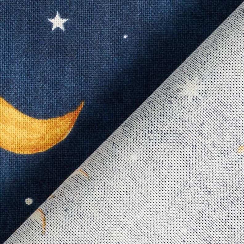 Decor Fabric Glow in the dark night sky – gold/navy blue,  image number 4