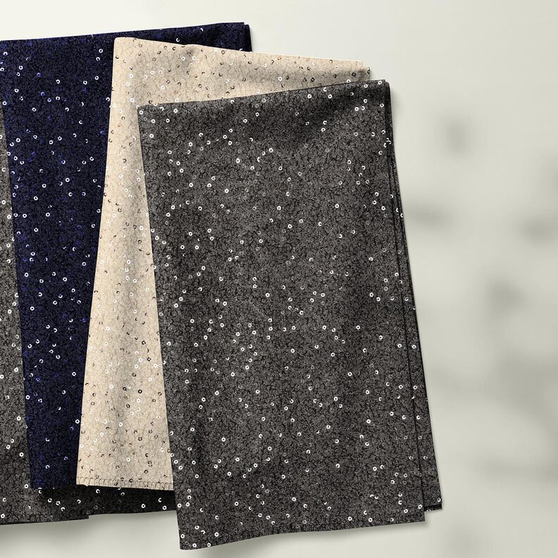 Knit Bouclé Sequins Plain | Poppy Fabrics – cashew, image number 6