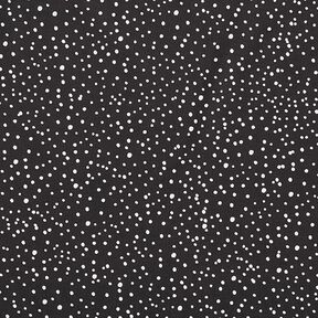 Cotton jersey irregular dots – black, 