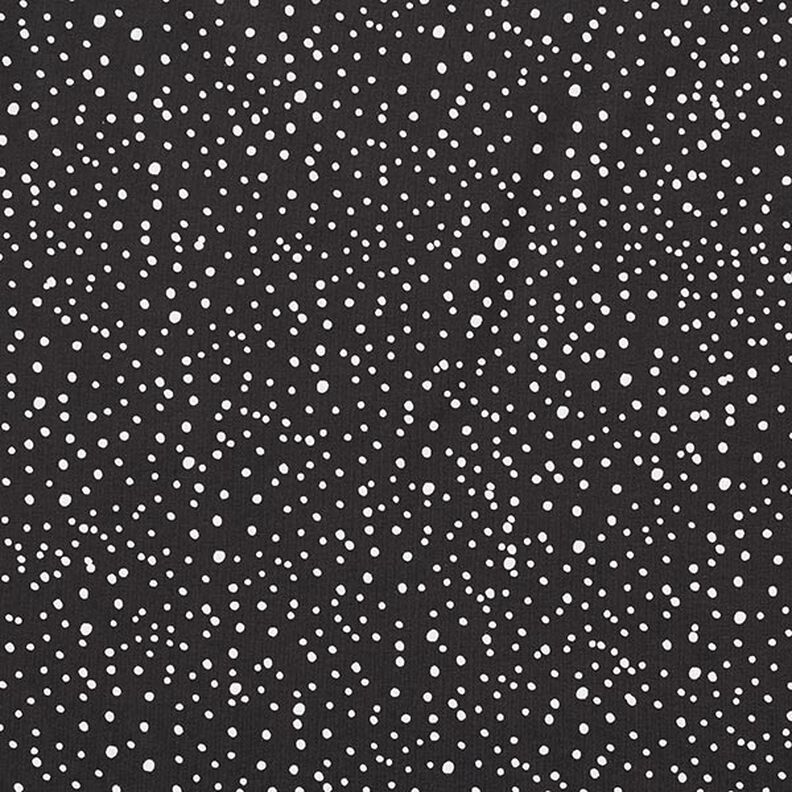Cotton jersey irregular dots – black,  image number 1