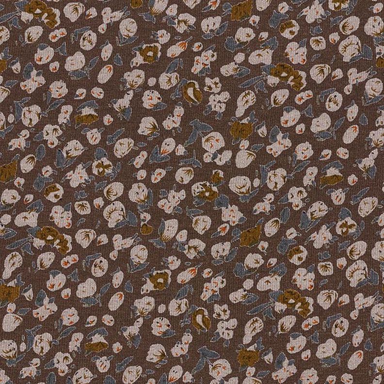 Viscose jersey, autumn flowers – brown,  image number 1