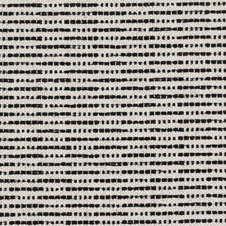 Decor Fabric Jacquard rustic stripes – black/natural,  image number 1