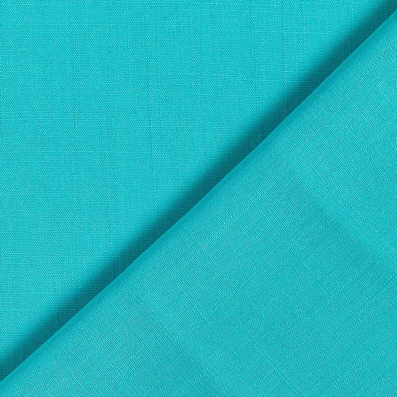 Linen look viscose fabric – turquoise,  image number 4
