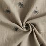 Double Gauze/Muslin embroidered ginkgo – light grey,  thumbnail number 3