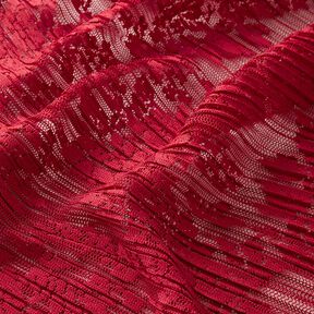 Floral Pleated Lace – carmine, 