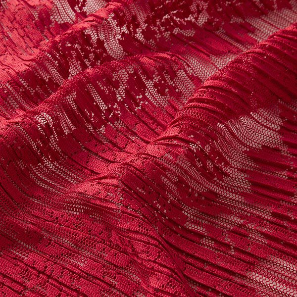 Floral Pleated Lace – carmine,  image number 2