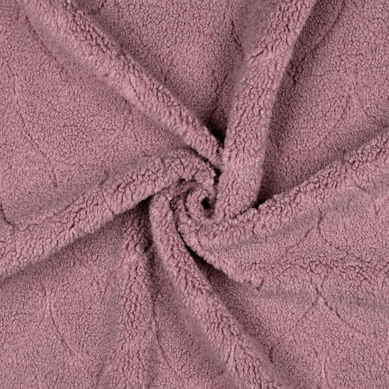 Faux Fur Heart Pattern | Poppy Fabrics – dark dusky pink, image number 3