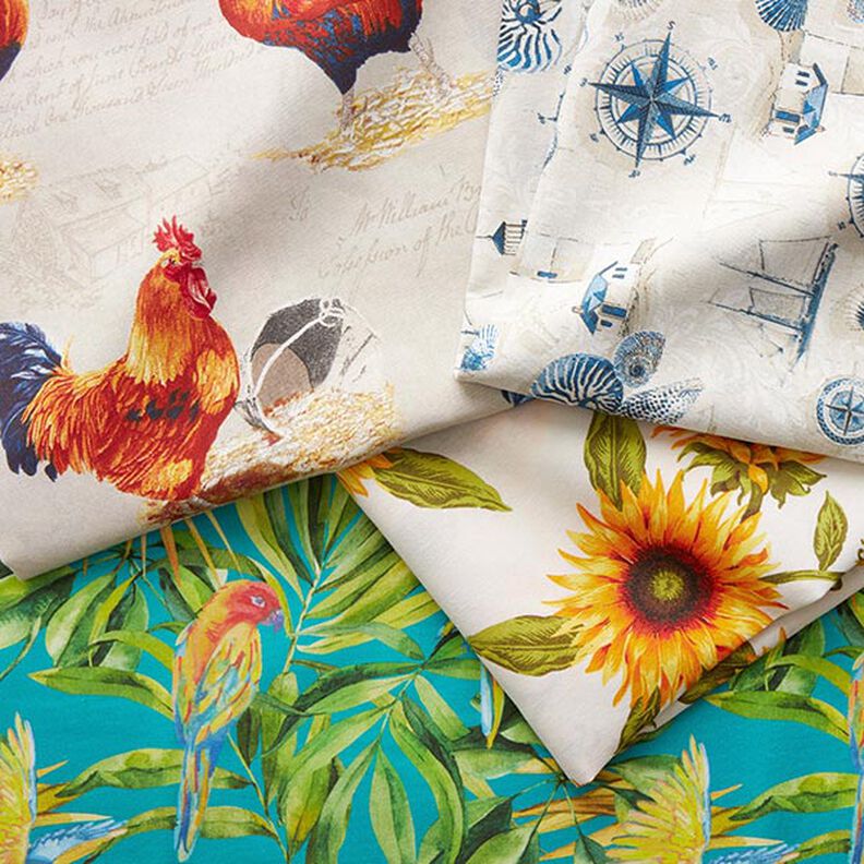 Decorative fabric Canvas Sunflowers – natural/sunglow,  image number 5
