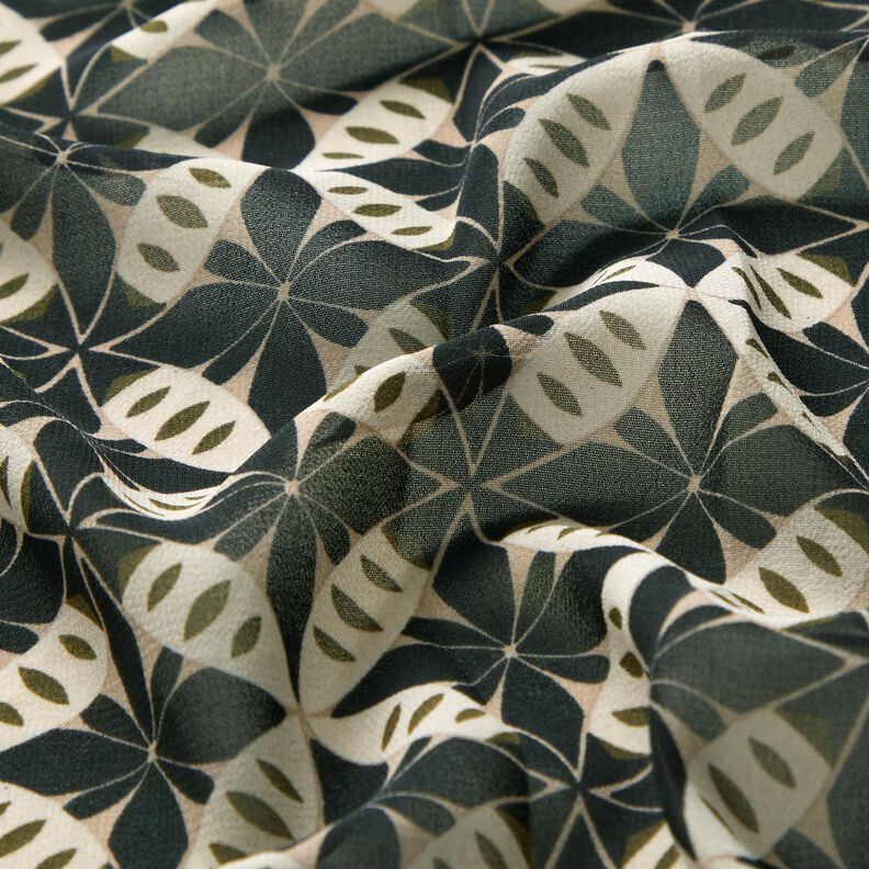 Chiffon circles and diamonds – black/offwhite,  image number 2