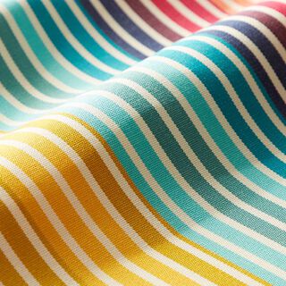 Outdoor Fabric Canvas Retro Stripes – yellow/turquoise, 
