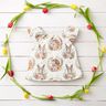 Cotton Poplin Hare and hedgehog in a flower circle Digital Print – ivory,  thumbnail number 6