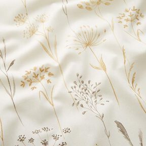 Decor Fabric Half Panama Dried Flowers – light beige, 