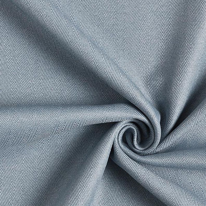 Blackout fabric Herringbone – blue grey,  image number 3