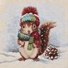 Decorative Panel Tapestry Fabric cute squirrel – light beige/bronze,  thumbnail number 1