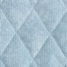 Quilted Fabric Corduroy with fur backing diamonds – light blue,  thumbnail number 1