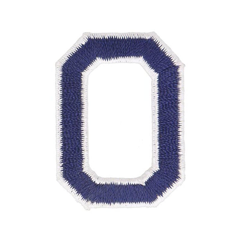 Letter O appliqué [ Height: 4,6 cm ] – navy blue,  image number 1