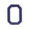 Letter O appliqué [ Height: 4,6 cm ] – navy blue,  thumbnail number 1