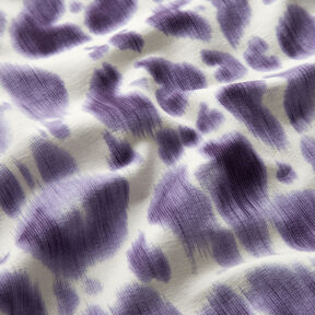 GOTS French terry batik leopard print | TCC x LOOKS by Wolfgang Joop – lilac/cream, 