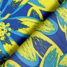 Satin Crepe large chamomile flowers – indigo/lemon yellow,  thumbnail number 4