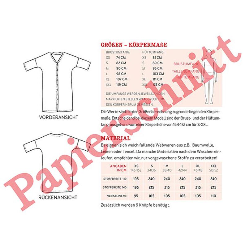 FRAU EDDA Straight-Cut Shirt Dress with Button Placket and Pockets | Studio Schnittreif | XS-XXL,  image number 12