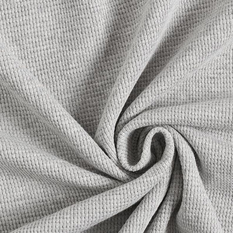 Mini Cotton waffle jersey Plain – light grey,  image number 1