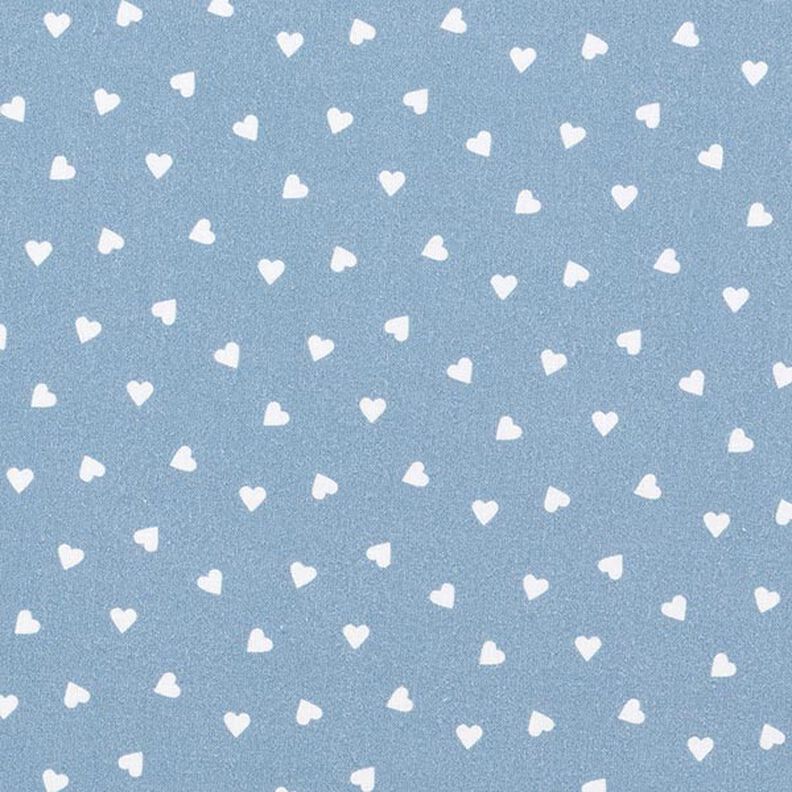 Scattered hearts organic cotton poplin – light wash denim blue,  image number 1