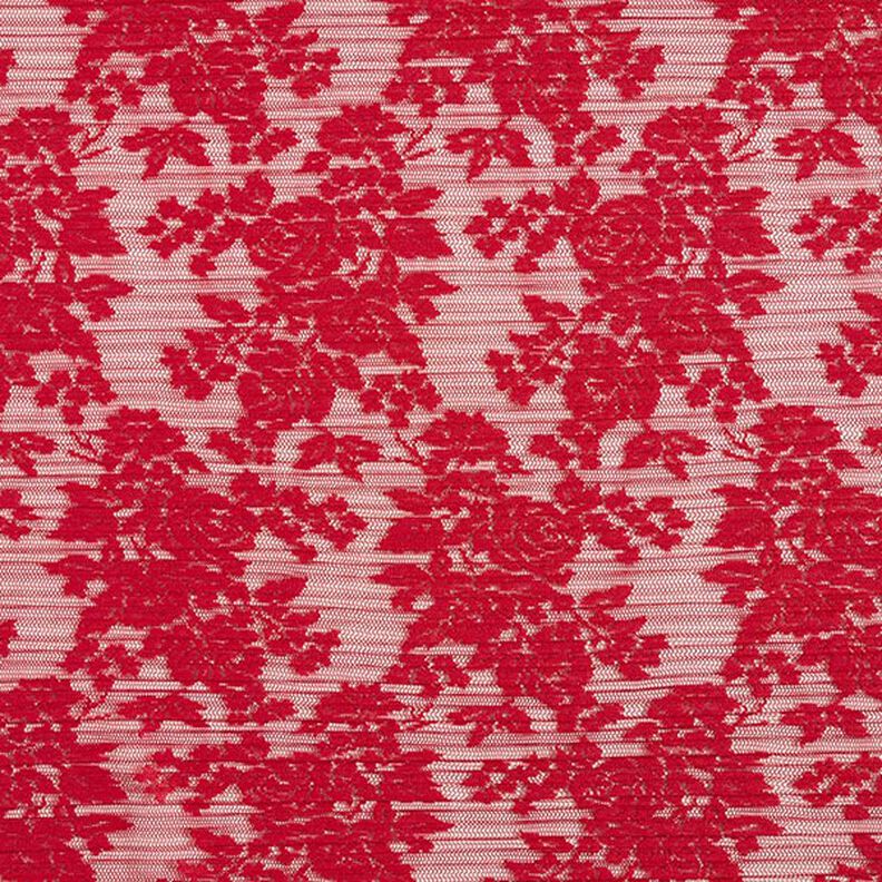 Floral Pleated Lace – carmine,  image number 1