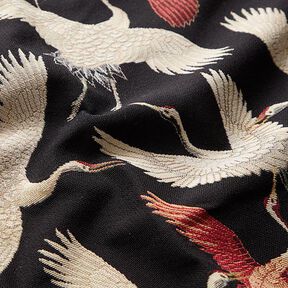 Decor Fabric Tapestry Fabric cranes – black/white, 