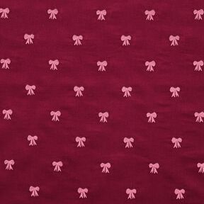Baby Cord embroidered bows | Poppy Fabrics – carmine, 