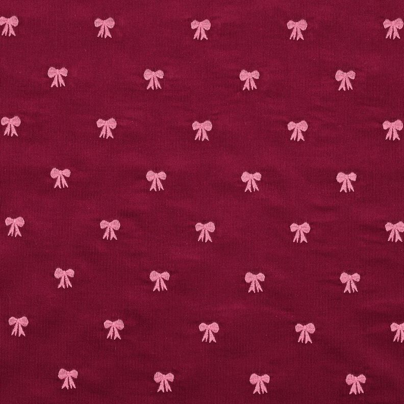 Baby Cord embroidered bows | Poppy Fabrics – carmine,  image number 1