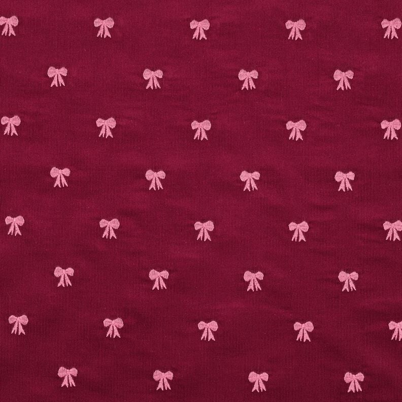 Baby Cord embroidered bows | Poppy Fabrics – carmine, image number 1