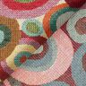 Decor Fabric Tapestry Fabric Colourful Circles – light beige/carmine,  thumbnail number 4