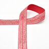 Elastic edging tape (folding elastic) glitter [20 mm] – red,  thumbnail number 1