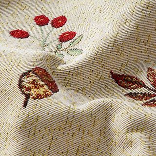 Decor Fabric Tapestry Fabric Autumn Animals – light beige/brown, 
