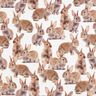 Decor Fabric Half Panama large rabbits – ivory/brown,  thumbnail number 1