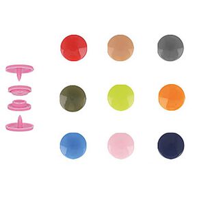 Press Fasteners [ 30 pieces / Ø12 mm ] – grey, 