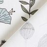 Decor Fabric Half Panama flower drawing – offwhite/black,  thumbnail number 4