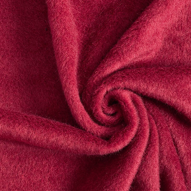 Plain Fluffy Coating Fabric – dark red,  image number 1