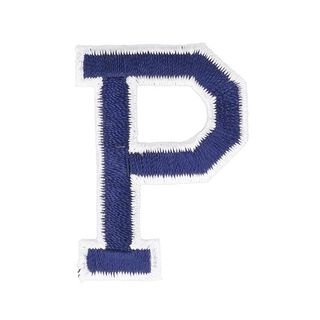 Letter P appliqué [ Height: 4,6 cm ] – navy blue, 