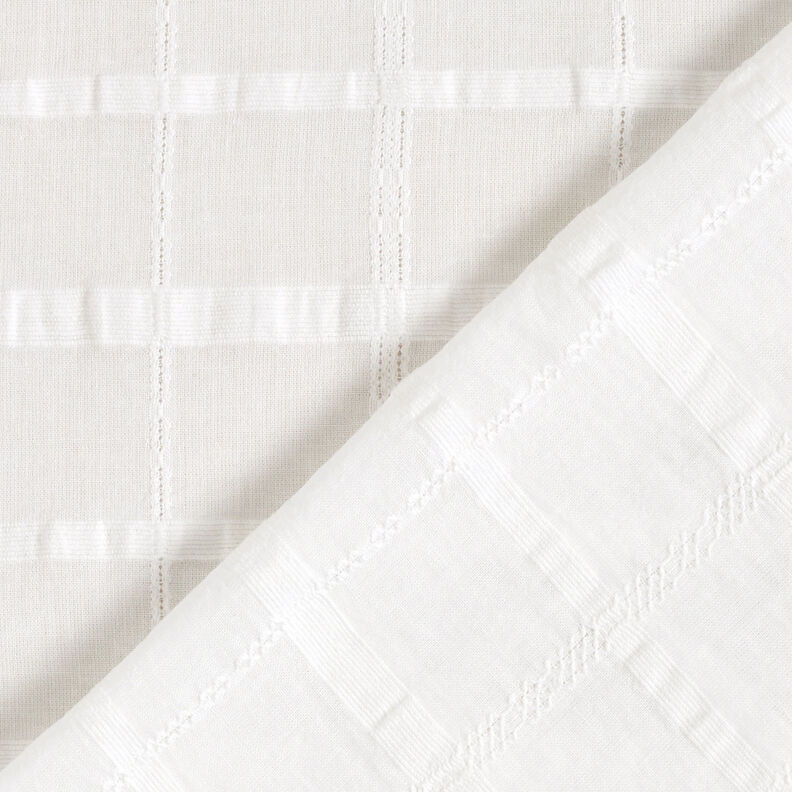 Woven checked voile – white,  image number 5