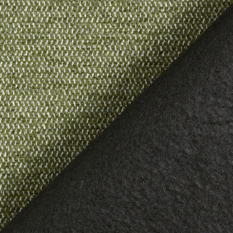 Upholstery Fabric Chenille Mottled – dark olive/silver grey,  image number 3