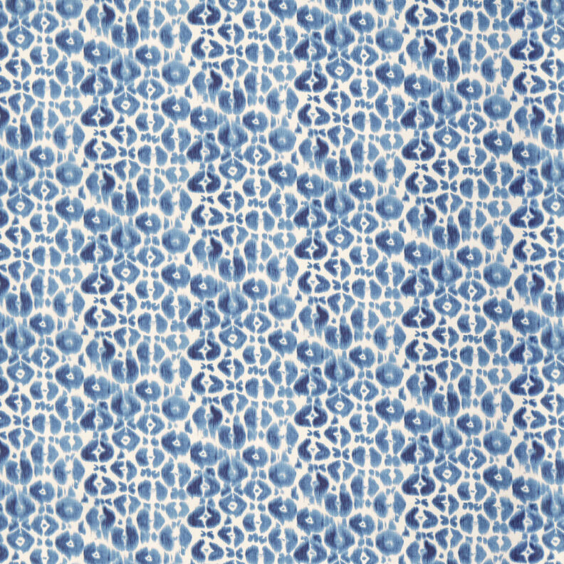 GOTS French terry batik leopard print | TCC x LOOKS by Wolfgang Joop – brilliant blue/cream,  image number 1