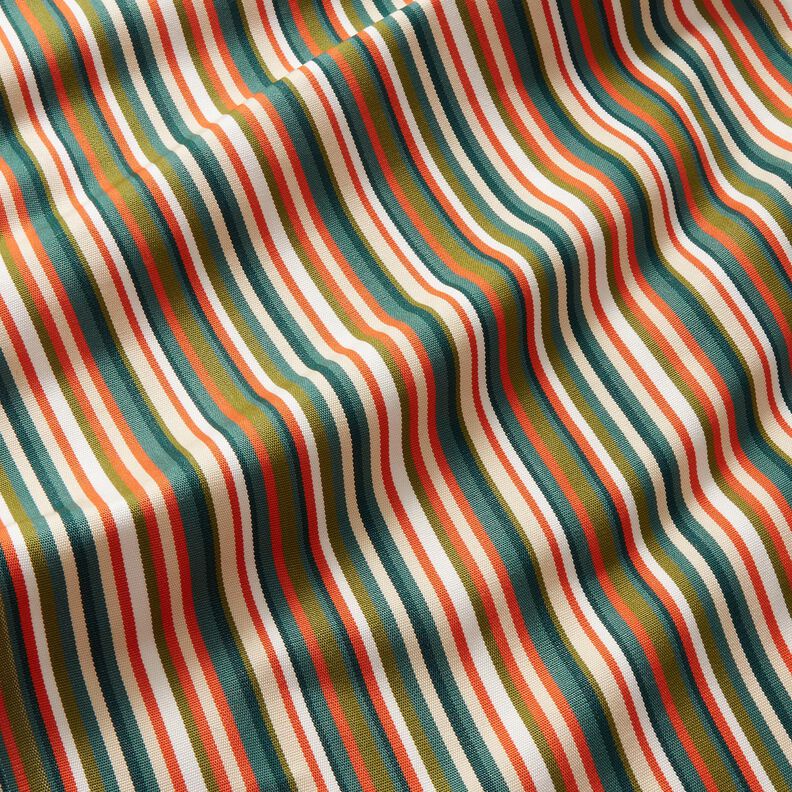 Outdoor Deckchair fabric Longitudinal stripes 44 cm – dark green/orange,  image number 2