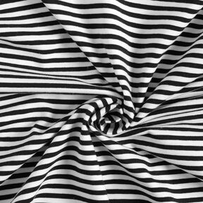 Cotton Jersey Narrow Stripes – black/white, 