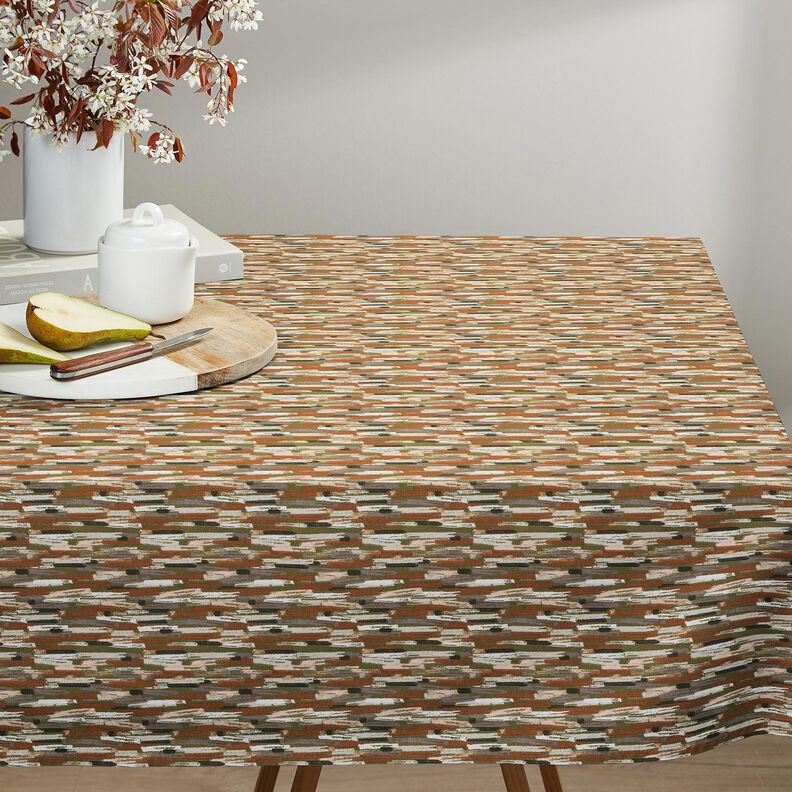 Cotton Cretonne Brushstrokes – pine/bronze,  image number 8