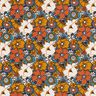 Cotton Cretonne retro flowers – caramel,  thumbnail number 1