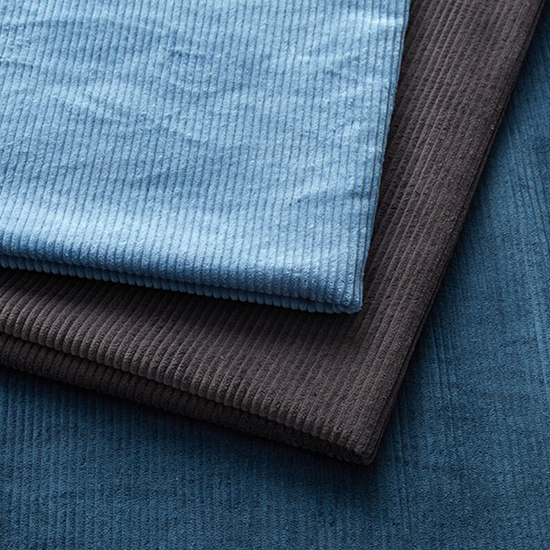 Chunky Corduroy pre-washed Plain – steel blue,  image number 9