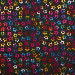 Softshell Glitter Stars – black/colour mix, 