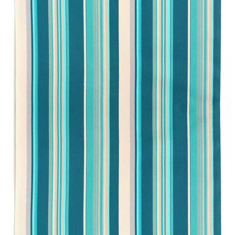 Outdoor Deckchair fabric Longitudinal stripes 44 cm – almond/petrol,  image number 1