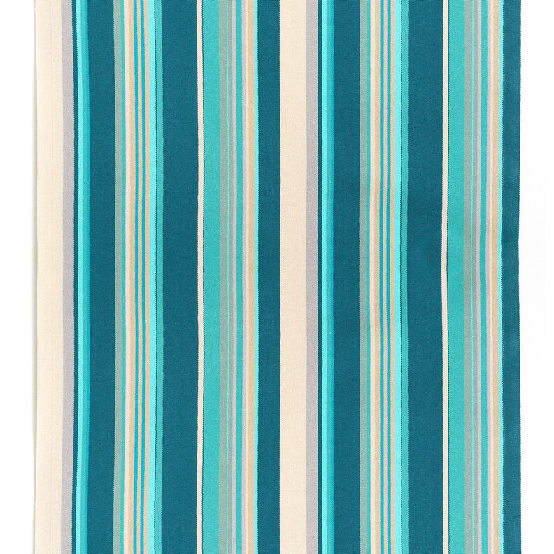 Outdoor Deckchair fabric Longitudinal stripes 45 cm – almond/petrol,  image number 1